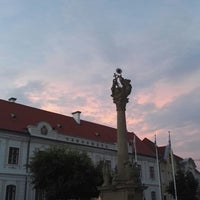 Photo taken at Fő tér by Csenge M. on 8/1/2018