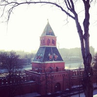 Photo taken at Taynitskaya Tower by Korobkov on 1/19/2014