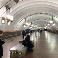 Photo taken at metro Ligovsky Prospekt by Olga G. on 10/26/2020