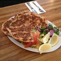 Photo taken at Lahmacun Pizzeria &amp;amp; Mediterranean Grill by Tuna G. on 2/10/2013