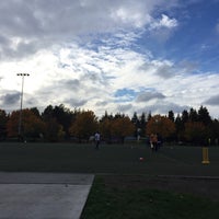 Photo taken at Microsoft Soccer Grounds by Santhan R. on 10/9/2016