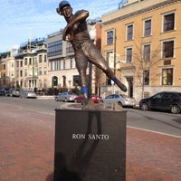 Photo taken at Ron Santo Statue by Lou Cella by Gail F. on 12/30/2012