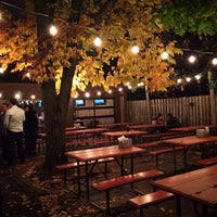 Photo taken at Plank&amp;#39;s Bier Garten by Malkia D. on 10/18/2014