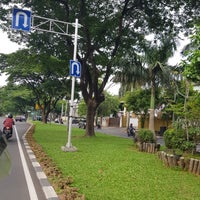 Photo taken at Bundaran Jalan Puri Indah Raya by Stevi H. on 1/21/2018