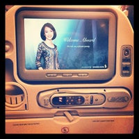 Photo taken at Singapore Airlines - Flight 25 by Erin J. on 11/9/2012