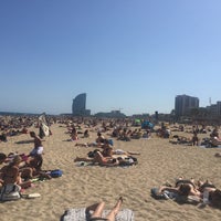Photo taken at Barceloneta Beach by Fatih T. on 5/9/2015