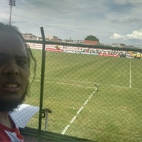 Photo taken at Estádio Proletário Guilherme da Silveira (Moça Bonita) by Tiago W. on 2/2/2017