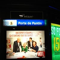Photo taken at Métro Porte de Pantin [5] by NOIR on 10/13/2017