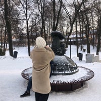 Photo taken at Скульптура «В Рязани грибы с глазами» by gigabass on 1/6/2021