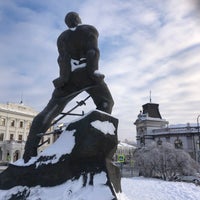 Photo taken at Памятник Мусе Джалилю by gigabass on 1/4/2022
