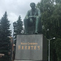 Photo taken at Памятник Ивану Никитину by gigabass on 6/11/2017
