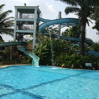 Photo taken at @ Swimging Pool ,Phanu Center by panatda j. on 3/18/2013