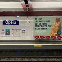 Photo taken at Métro Opéra [3,7,8] by Alper Tolga S. on 6/25/2023