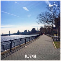 Photo taken at East River Running Path by Paola R. on 3/12/2016