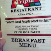 Photo taken at Triple A Restaurant by Nicole on 10/13/2012