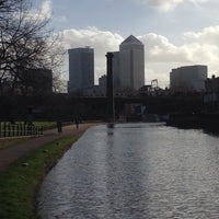 Photo taken at Johnson&amp;#39;s Lock (Regents Canal) by Nic H. on 2/2/2014