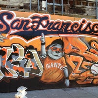 Photo taken at San Francisco Giants Championship Mural by Jen T. on 4/1/2013