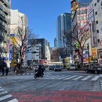Photo taken at Dogenzaka shita Intersection by Nobara F. on 1/29/2024