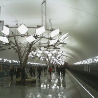 Photo taken at metro Troparyovo by Vladislav L. on 12/11/2014