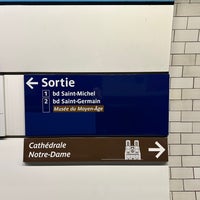 Photo taken at RER Saint-Michel – Notre-Dame [B,C] by Aik S. on 11/21/2023