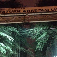 Photo taken at Bursa Atatürk Anadolu Lisesi by Gunes Y. on 12/2/2016