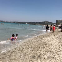 Photo taken at Küçük Ilıca Plajı by erkan t. on 4/28/2018