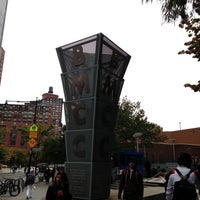 Photo taken at BMCC Quad by Philip M. on 10/25/2012