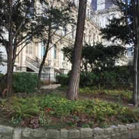 Photo taken at Jardin de l&amp;#39;Hôtel de Ville de Paris by Marie-Anne R. on 2/22/2015