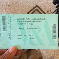 Photo taken at Alexander McQueen Exhibit by Maria V. on 7/3/2015