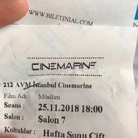 Photo taken at Cinemarine by Özge Ş. on 11/25/2018