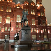 Photo taken at Marshal Zhukov Monument by Kate Y. on 11/27/2020