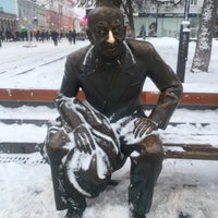 Photo taken at Monument to Evgeny Evstigneev by Evgeny P. on 1/2/2020