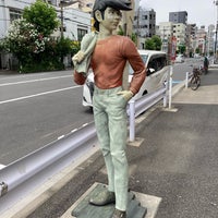 あしたのジョー立つんだ像 台東区の野外彫刻