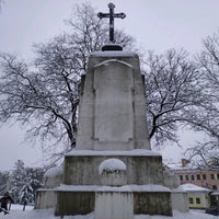 Photo taken at Памятник 300 летию обороны Пскова от Стефана Батория by Olga B. on 1/31/2021