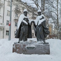 Photo taken at Памятник Петру и Февронии by Olga B. on 1/3/2022