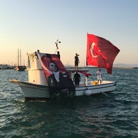 Photo taken at Küçük Ilıca Plajı by Selda T. on 7/7/2018