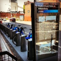 Photo taken at CitiBike Station: South 4 St and Wythe Av by Kino on 8/12/2013