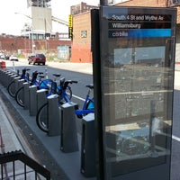 Photo taken at CitiBike Station: South 4 St and Wythe Av by Kino on 8/11/2013