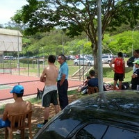 Photo taken at Quadra de Tennis Sesc Itaquera by Ale B. on 10/21/2012