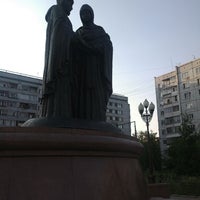 Photo taken at Памятник Петру и Февронии by Klyaksina N. on 6/24/2014