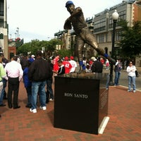 Photo taken at Ron Santo Statue by Lou Cella by Betsi G. on 9/20/2012