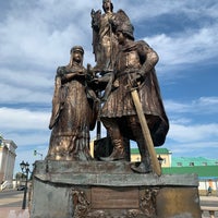 Photo taken at Памятник Святым Петру и Февронии Муромским by Вадим Б. on 8/26/2021