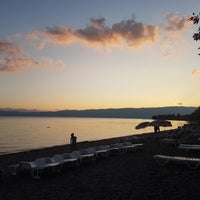 Photo taken at Ohrid Beach by Gulcin 🇹🇷 on 8/17/2019