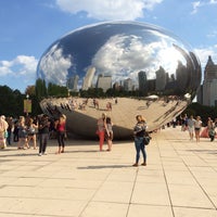 Photo taken at Cloud Gate by Anish Kapoor (2004) by Lynne R. on 8/21/2015