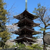 Photo taken at The Five-storied Pagoda of the Former Kan&amp;#39;ei-ji Temple by くりりん や. on 4/10/2024