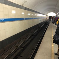 Photo taken at metro Elektrosila by Дмитрий Б. on 11/27/2019