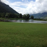 Photo taken at badesee hollersbach by Esther U. on 7/27/2014