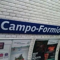 Photo taken at Métro Campo-Formio [5] by 6 on 12/30/2012
