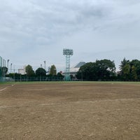 Photo taken at 萩中公園野球場 by Aya B. on 10/25/2021