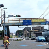 Photo taken at ガス橋 ・平間歩道橋 by Takeshi Y. on 9/16/2023